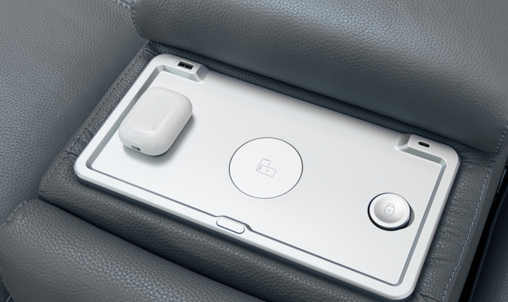 Gio Italia Living Room Set Hailey Adobe Leather Power Recliner Sofa in Gray-Jennifer Furniture