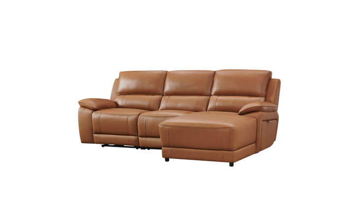 Gio Italia Living Room Set Hailey Adobe Leather Power Recliner Sofa-Jennifer Furniture