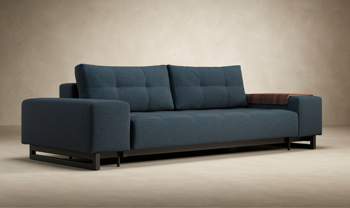 Innovation Living Grand DEL 2-Seater Fabric Sofa Bed with Ottoman-Jennifer Furniture