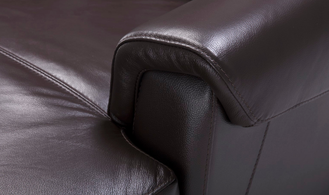 Gio Italia Leather Left-Hand Facing Recliner Sectional Sofa in Brown-Jennifer Furniture