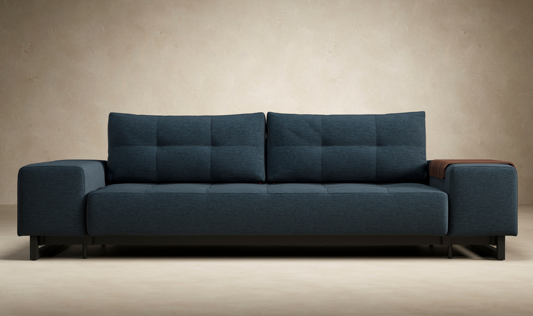 Innovation Living Grand DEL 2-Seater Fabric Sofa Bed with Ottoman-Jennifer Furniture