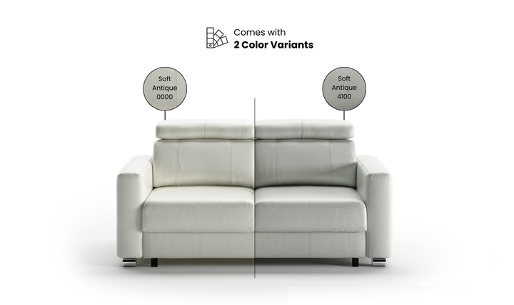 Luonto West Level Leather Loveseat Sleeper with Adjustable Neck Rests