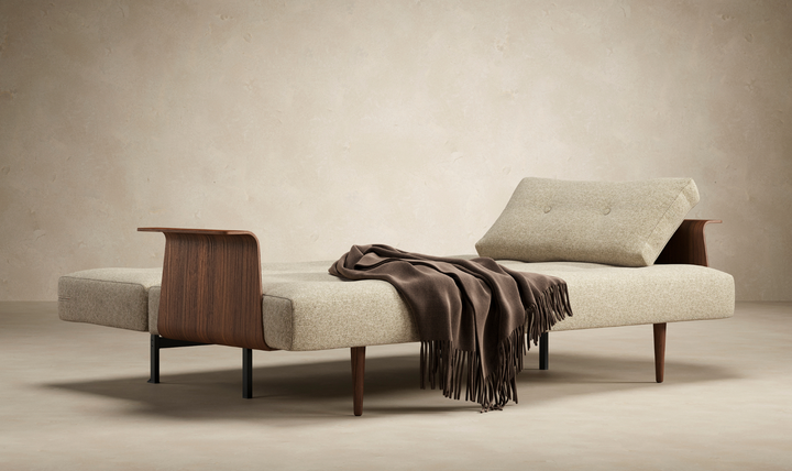 Innovation Living Recast Dark Styletto 2-Seater Fabric Sofa Bed-Jennifer Furniture