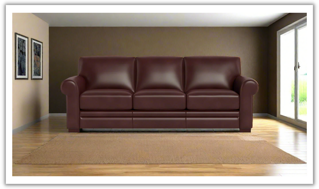 Hydeline Brookfield 3-Seater Waxy Pull-up Leather Sofa in Mocha Brown-Jennifer Furniture