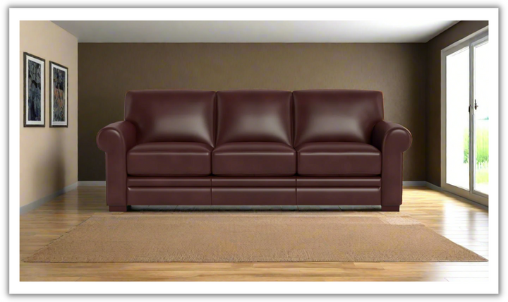 Hydeline Brookfield 3-Seater Waxy Pull-up Leather Sofa in Mocha Brown-Jennifer Furniture