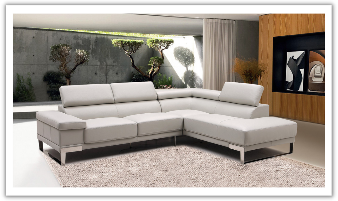 Gio Italia Baxter Sectional with Facing Right + Left Chaise-Jennifer Furniture