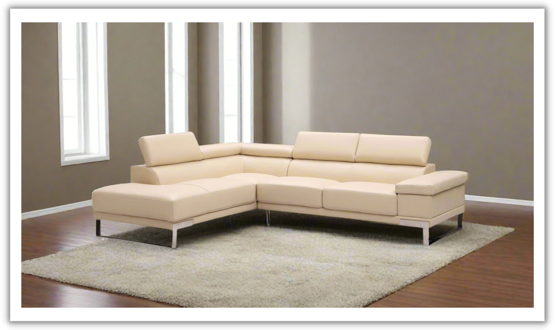 Gio Italia Baxter Sectional with Facing Right + Left Chaise-Jennifer Furniture