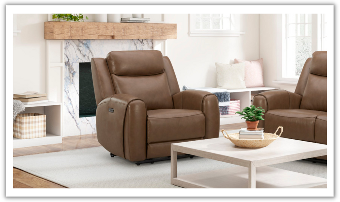 Gio Italia  Wonder Leather Power Recliner Chair-Jennifer Furniture