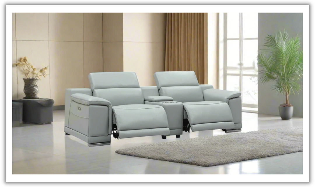 Gio Italia Hartley 2 Piece Sofa 2 PWR Recliners-Jennifer Furniture