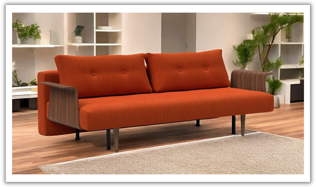 Innovation Living Recast Dark Styletto 2-Seater Fabric Sofa Bed-Jennifer Furniture