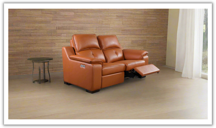 Gio Italia Thompson Loveseat with 2 electric recliners-Jennifer Furniture
