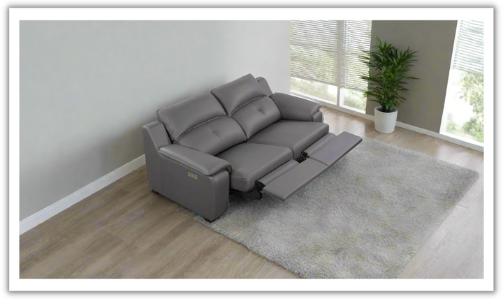 Gio Italia Thompson Loveseat with 2 electric recliners-Jennifer Furniture