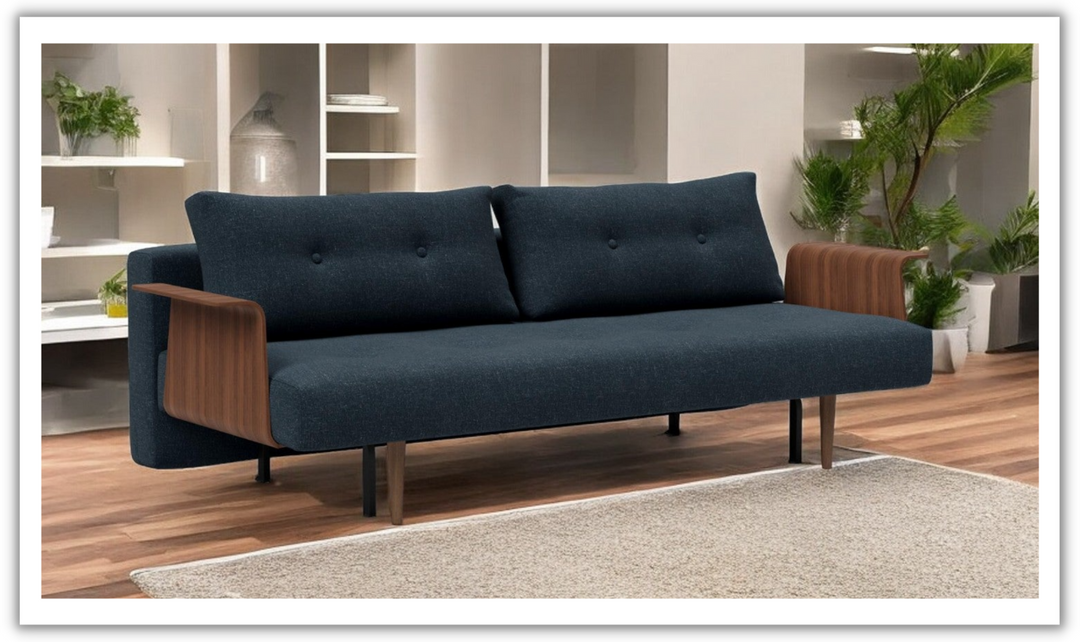 Innovation Living Recast Dark Styletto 2-Seater Fabric Sofa Bed-Jennifer Furniture