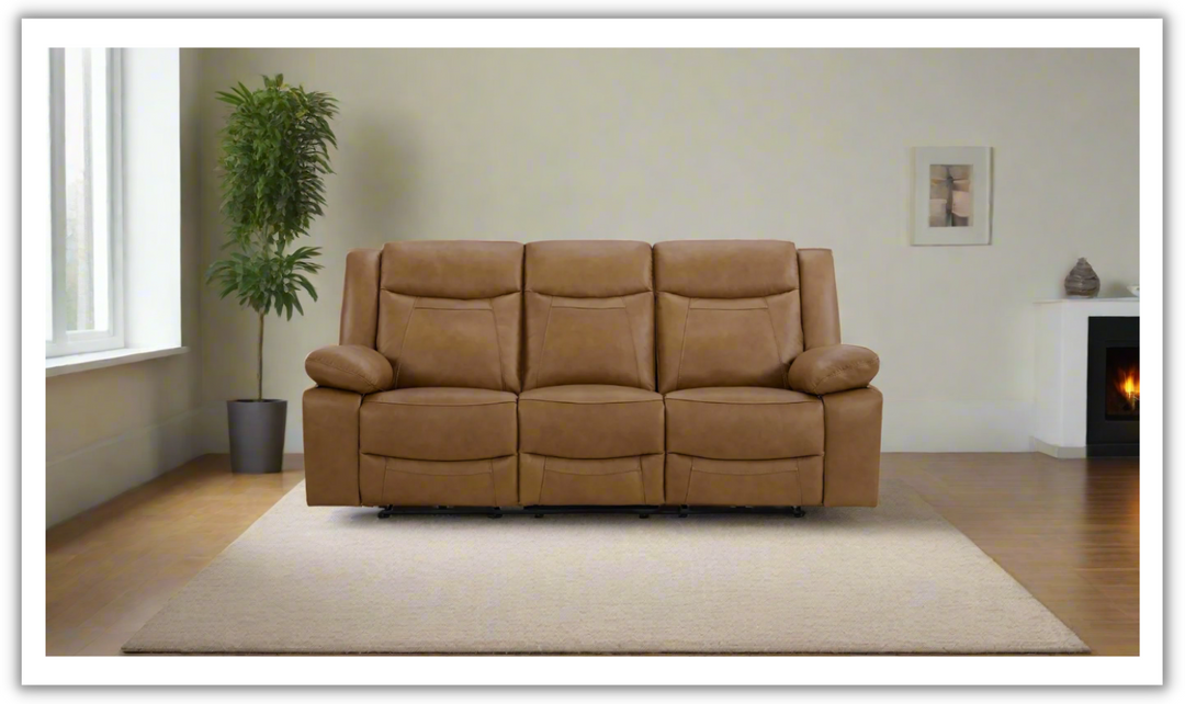 Gio Italia Wyatt 3-Seater Leather Sofa in Light Grey-Jennifer Furniture