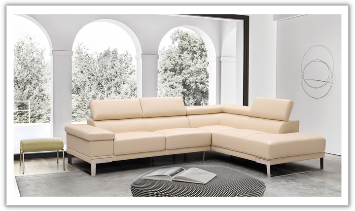Gio Italia Baxter Sectional with Facing Right + Left Chaise-Jennifer Furniture