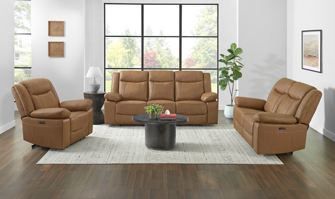 Gio Italia Wyatt Leather Loveseat in Light Grey-Jennifer Furniture