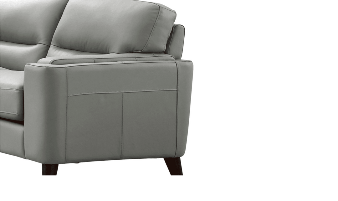 Hydeline Elm Premium Leather Gray Sofa-Jennifer Furniture