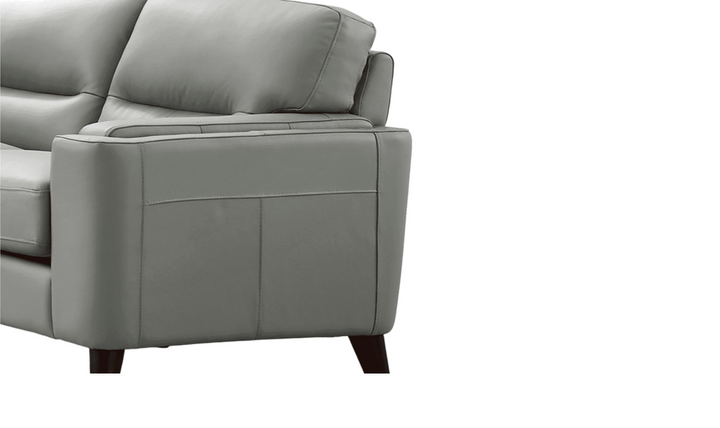 Hydeline Elm Premium Leather Gray Sofa-Jennifer Furniture