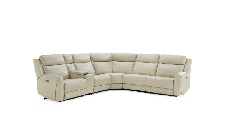 Gio Italia Wonder Wonder 6 Piece Leather Sectional Recliner-Jennifer Furniture