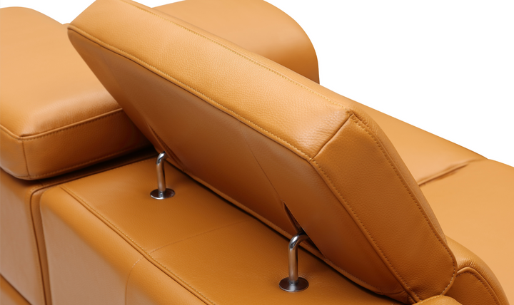 Gio Italia Hartley Power Motion Leather Sectional Sofa in Light Gray- Jennifer Furniture