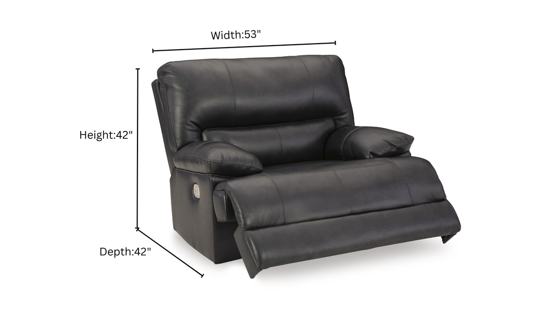 Modern Heritage Mountainous Power Recliner Chair With Power Headrest- Jennifer Furniture