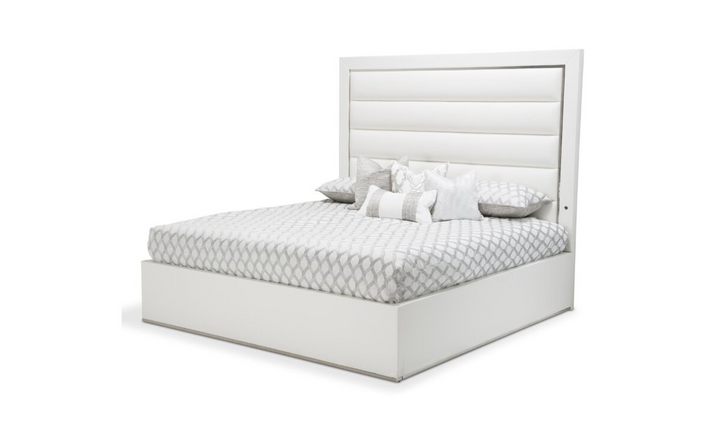 AICO Cal King Upholstered Panel Bed (3 Pc)-jennifer furniture