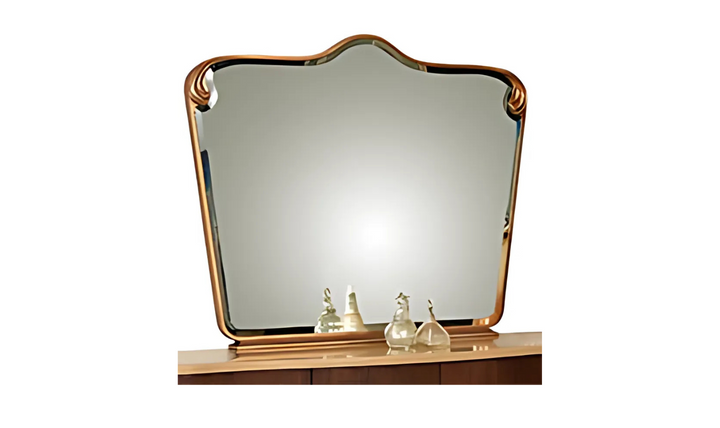 AICO Camellia Mirror with Gold Color Wooden Frame