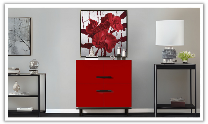 AICO State St. Accent Cabinet (2 Pc) in Red