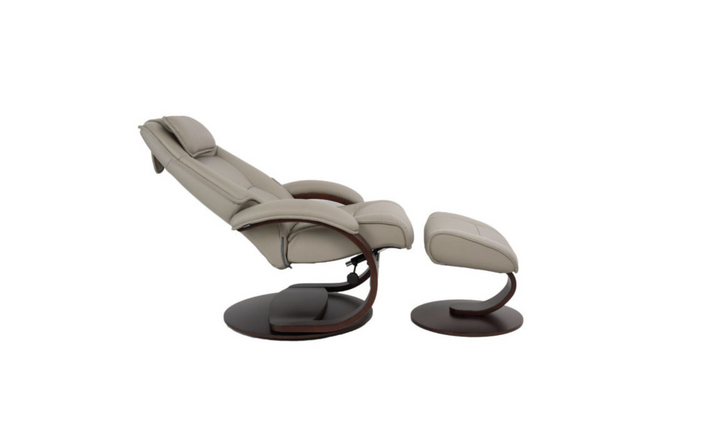 Admiral C Leather Swivel Manual Recliner Chair with Footstool in Two Sizes-Jennifer Furniture