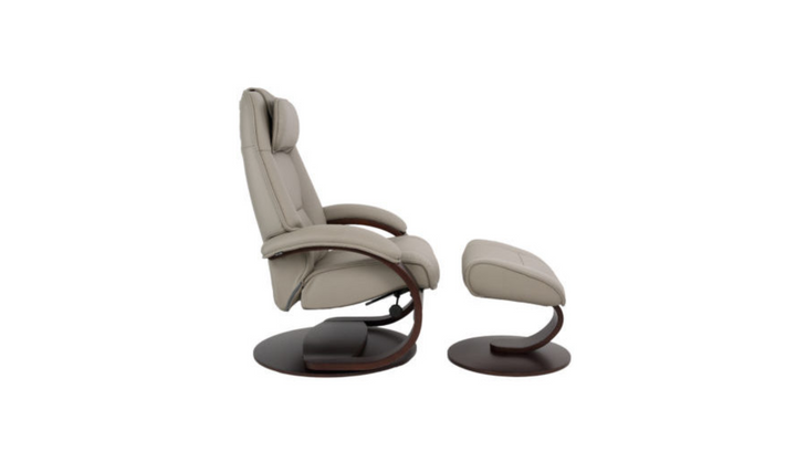 Admiral C Leather Swivel Manual Recliner Chair with Footstool in Two Sizes-Jennifer Furniture