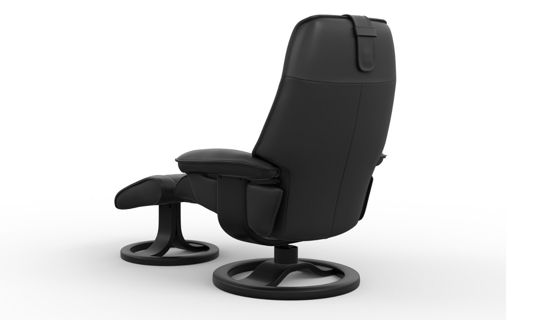 Fjords Admiral R Leather Swivel Recliner Chair with Footstool