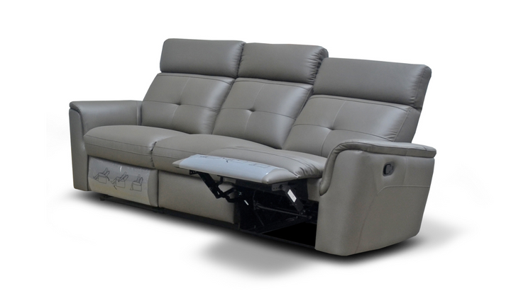 Adonis Italian Leather Manual Recliner Sofa