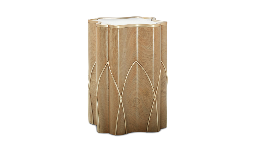 Aico Furniture Villa Cherie Chairside Table-jennifer furniture
