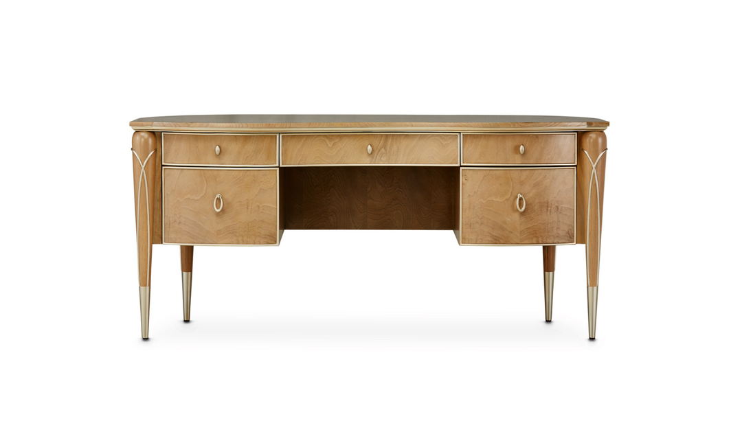 Aico Villa Cherie Caramel Office Desk-jennifer furniture