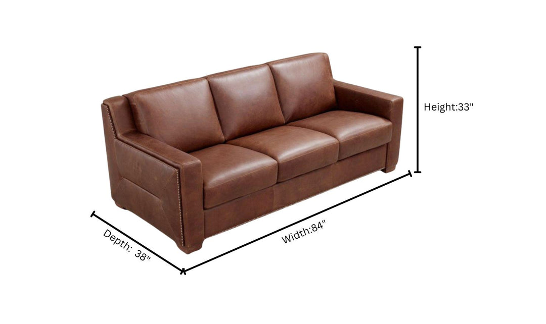 Alaves Italian Leather Queen Sleeper Sofa - Luxury Overnight Collection
