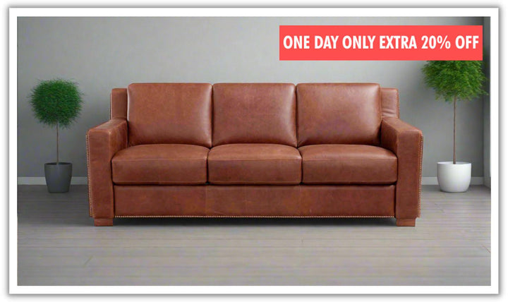 Alaves Italian Leather Queen Sleeper Sofa - Luxury Overnight Collection