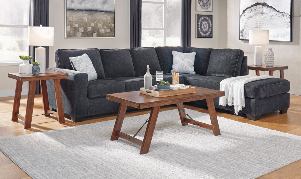 Altari L-shaped Fabric Sectional with Track Arms-Jennifer Furniture