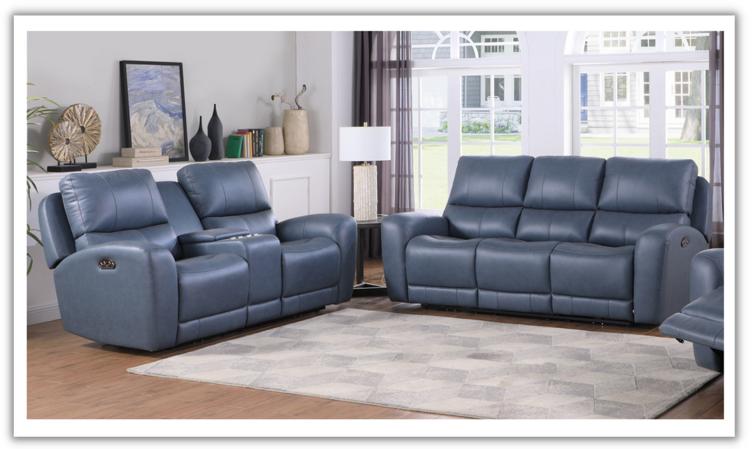 Bel Air 3- Seater Leather Power Reclining Sofa With USB Port