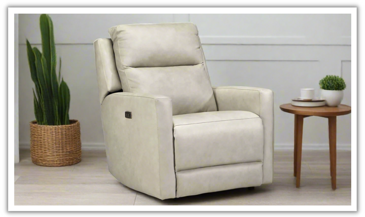 Andrena Eggshell Power Recliner Swivel Chair