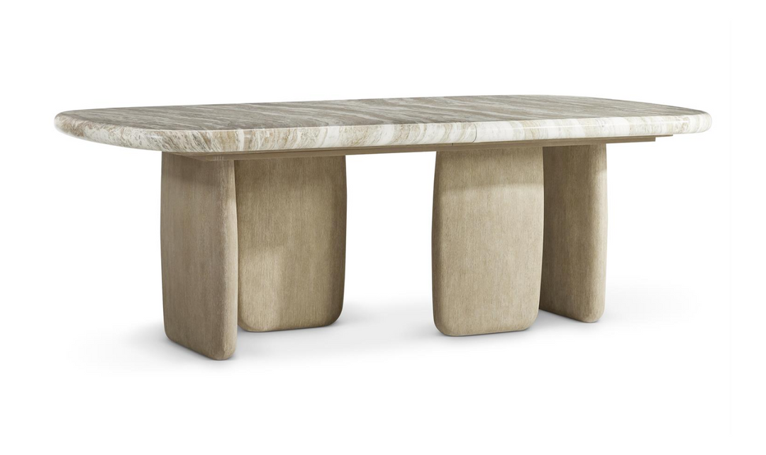 Arcadia Rectangular Dining Table With Monolithic Legs-Jennifer Furniture