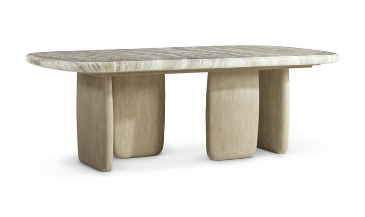 Arcadia Rectangular Dining Table With Monolithic Legs-Jennifer Furniture