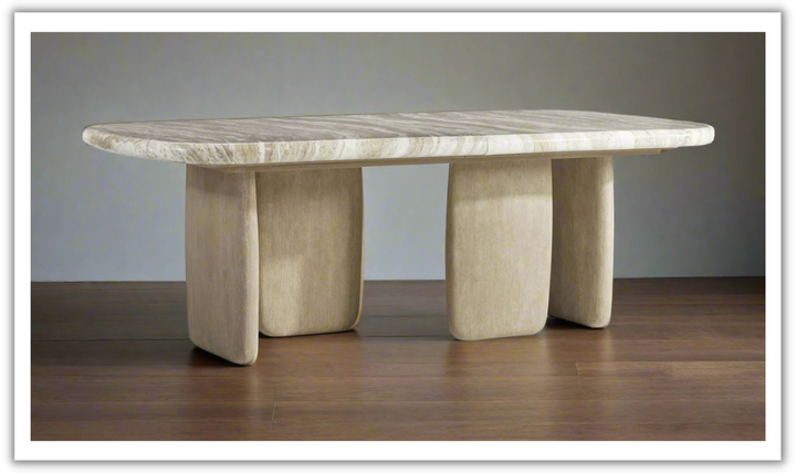 Arcadia Rectangular Dining Table With Monolithic Legs-Jennifer Furniture