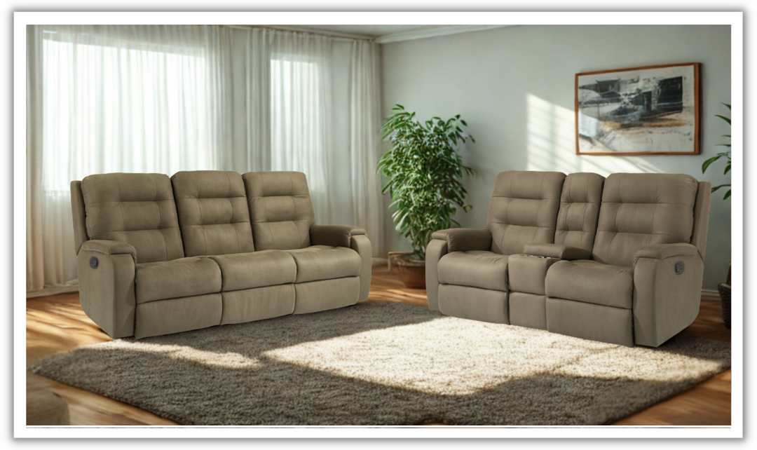 Arlo Fabric Power Reclining Living Room Set With Power Headrests