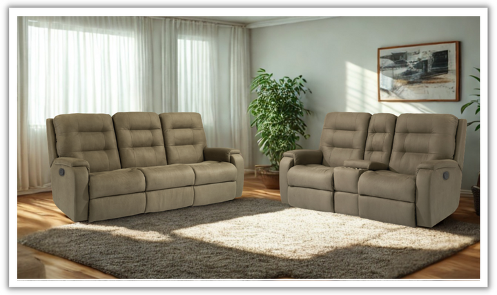 Arlo Fabric Power Reclining Living Room Set With Power Headrests