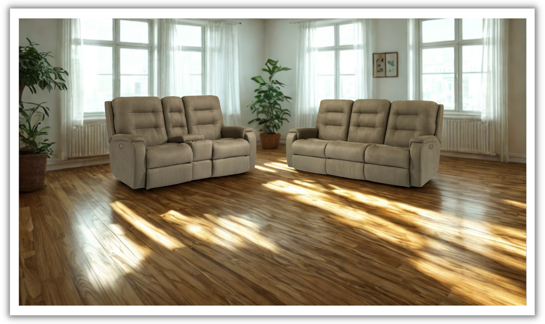 Arlo Fabric Power Reclining Living Room Set With Power Headrests