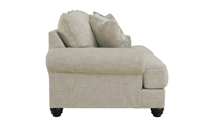 Modern Heritage Asanti Fabric Fog Loveseat with Rolled Arms