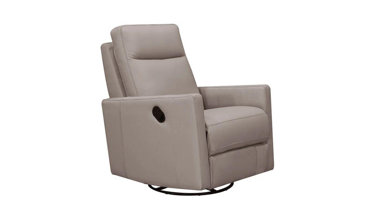Ashby Manual Swivel Rocker Leather Recliner Chair-Jennifer Furniture