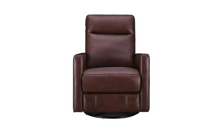 Ashby Manual Swivel Rocker Leather Recliner Chair-Jennifer Furniture