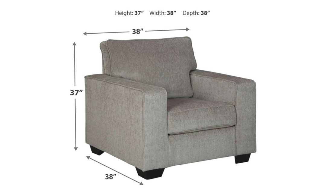 Ashley Altari Fabric Wooden Chair with Track Arms & Cushion Back-Jennifer Furniture