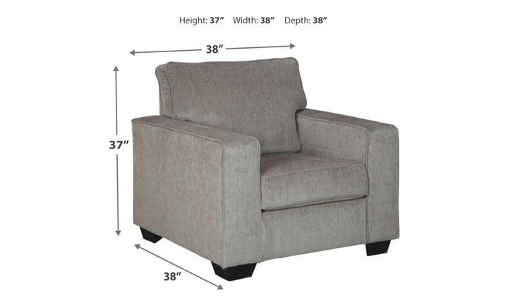 Ashley Altari Fabric Wooden Chair with Track Arms & Cushion Back-Jennifer Furniture